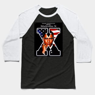 Malcom X - Denzel Washington Variant Baseball T-Shirt